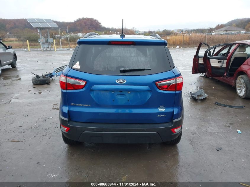 2019 Ford Ecosport Se VIN: MAJ6S3GL8KC266962 Lot: 40665944