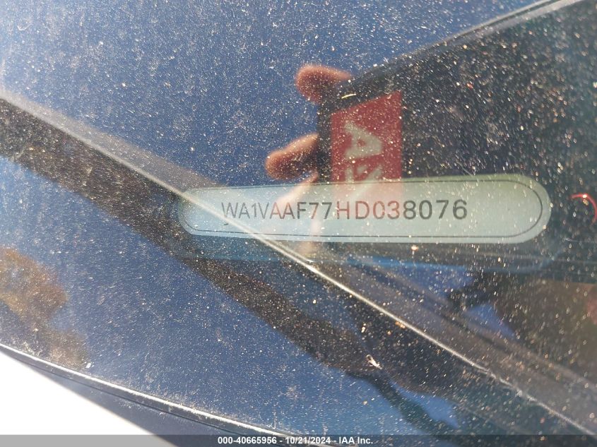 2017 Audi Q7 3.0T Premium VIN: WA1VAAF77HD038076 Lot: 40665956