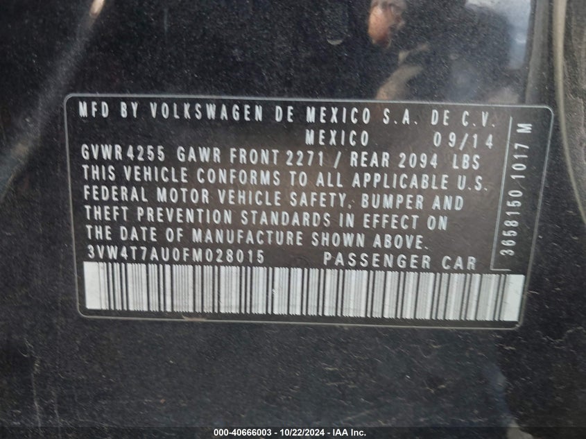 2015 VOLKSWAGEN GOLF GTI 2.0T SE 4-DOOR - 3VW4T7AU0FM028015