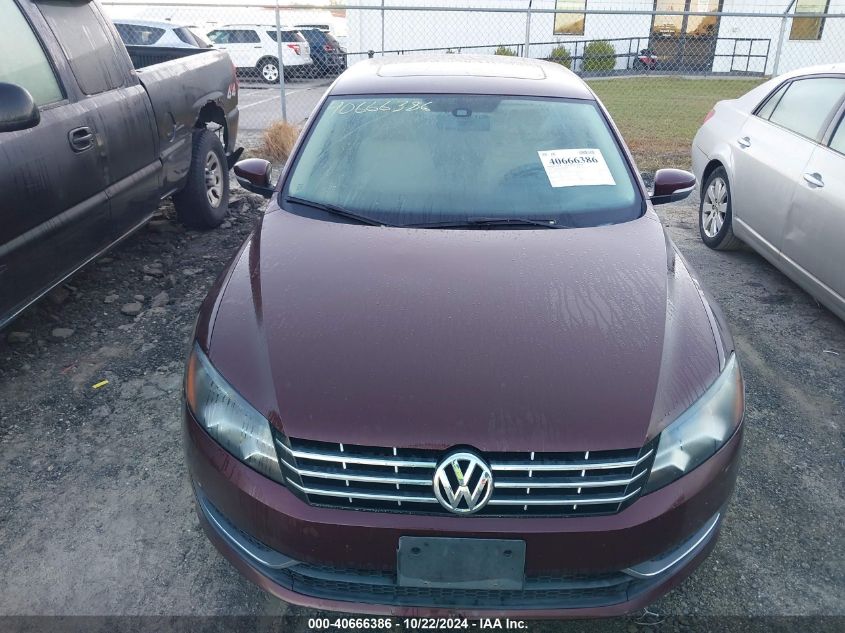 2013 Volkswagen Passat 2.0L Tdi Se VIN: 1VWBN7A34DC105427 Lot: 40666386