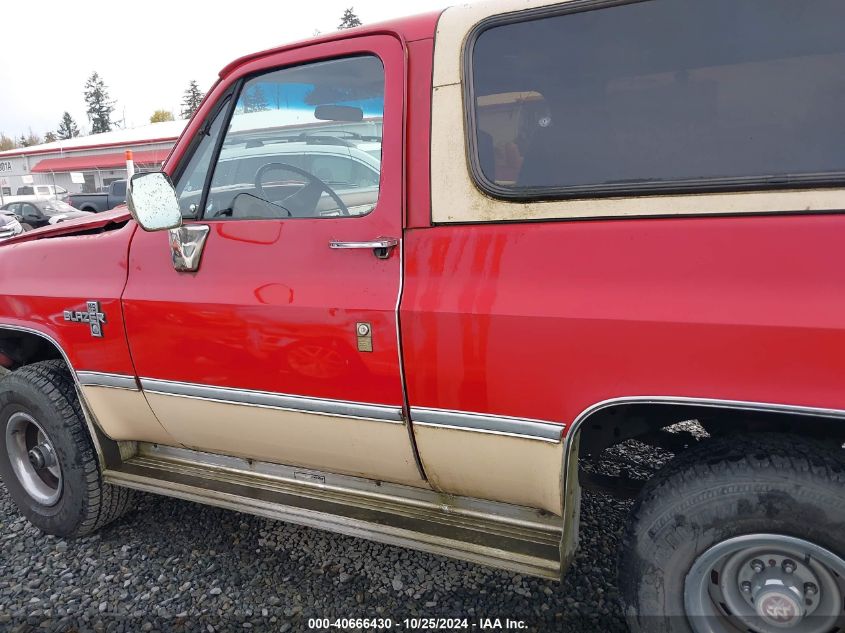 1988 Chevrolet Blazer V10 VIN: 1GNEV18K4JF122062 Lot: 40666430