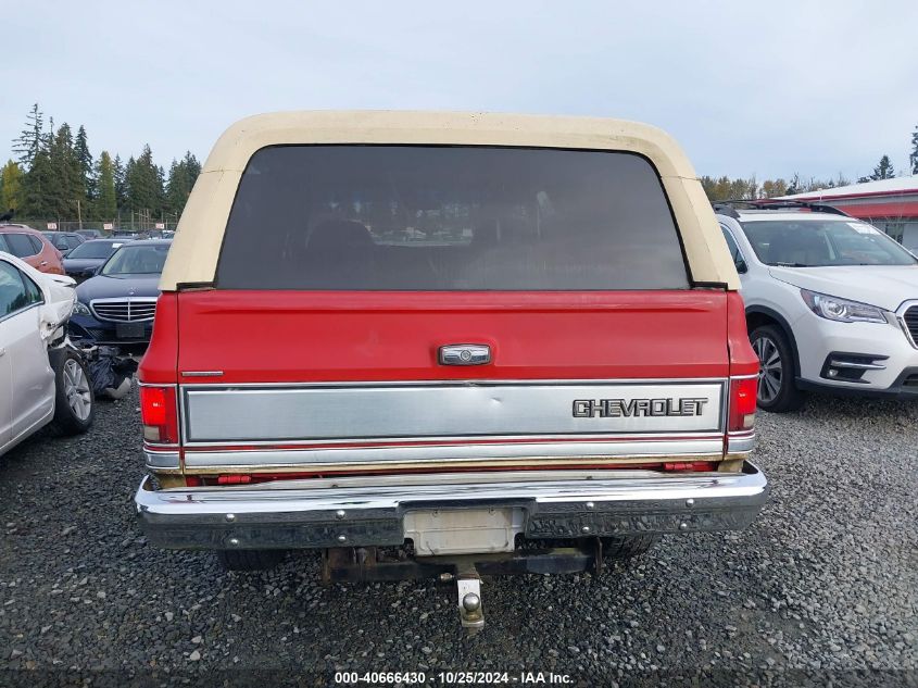 1988 Chevrolet Blazer V10 VIN: 1GNEV18K4JF122062 Lot: 40666430