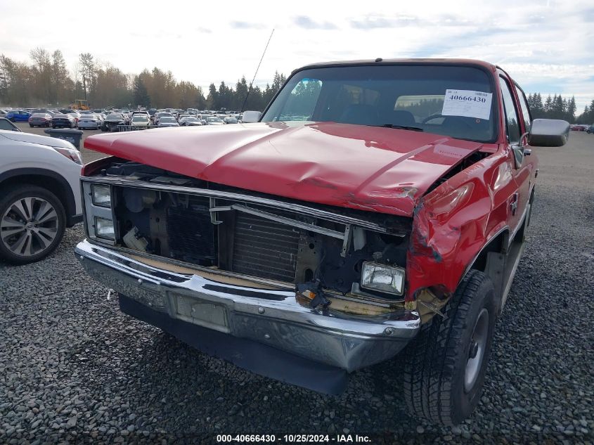 1988 Chevrolet Blazer V10 VIN: 1GNEV18K4JF122062 Lot: 40666430