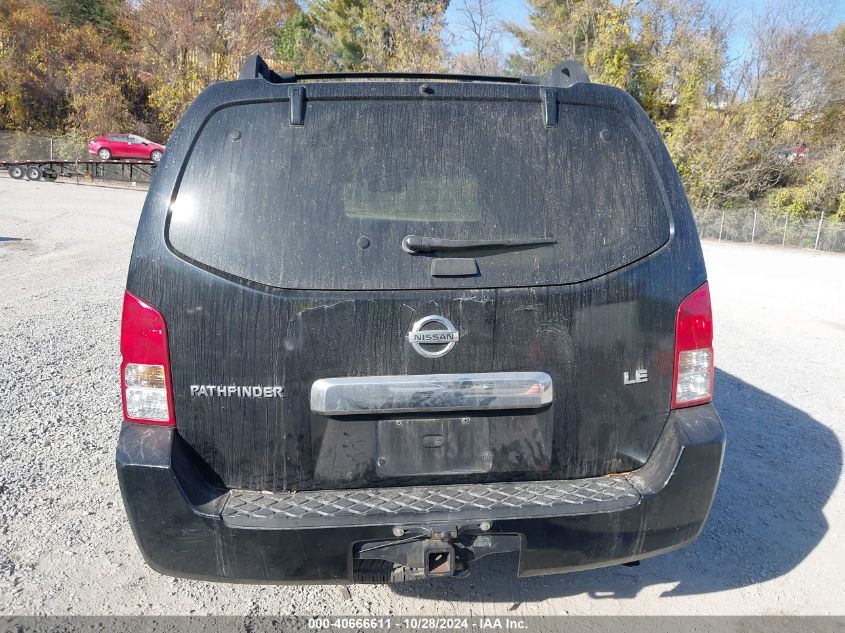 2006 Nissan Pathfinder Le VIN: 5N1AR18W96C601533 Lot: 40666611