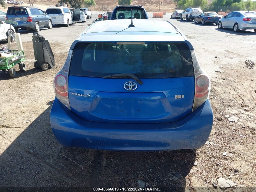 2012 Toyota Prius C Four VIN: JTDKDTB33C1007626 Lot: 40666619