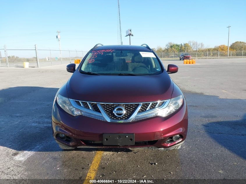 2013 Nissan Murano Sv VIN: JN8AZ1MW6DW308229 Lot: 40666841