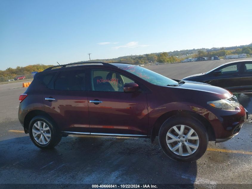 2013 Nissan Murano Sv VIN: JN8AZ1MW6DW308229 Lot: 40666841