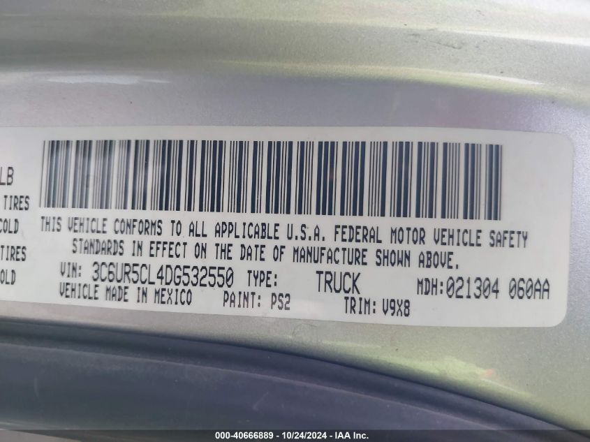 2013 RAM 2500 TRADESMAN - 3C6UR5CL4DG532550