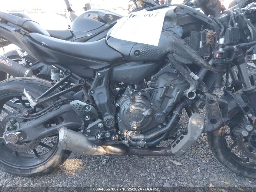 2021 Yamaha Mt07 VIN: JYARM32E6MA001431 Lot: 40667067