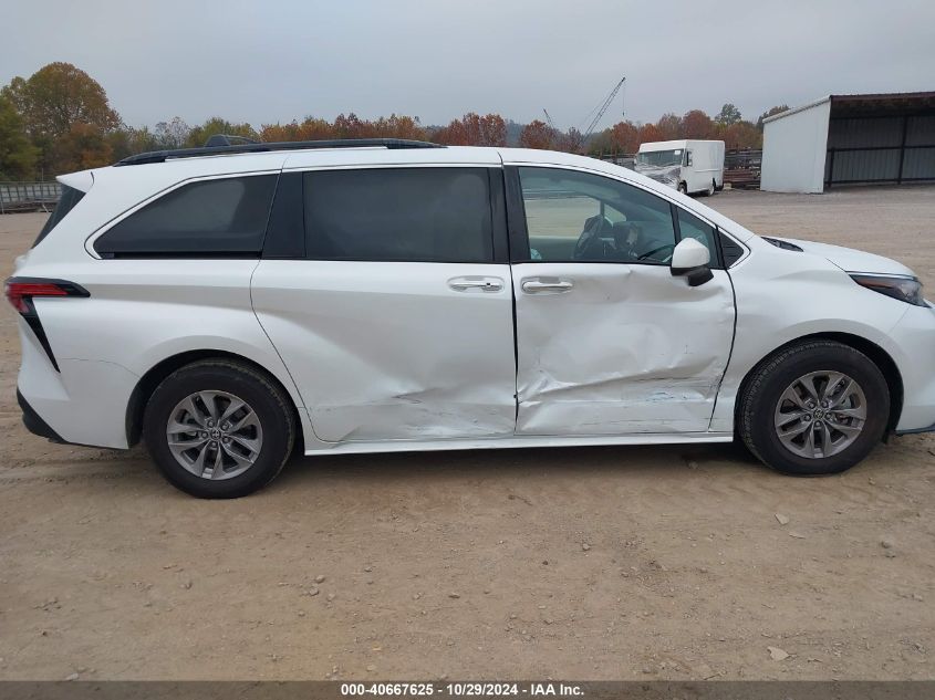 2022 Toyota Sienna Xle VIN: 5TDYRKEC6NS110028 Lot: 40667625