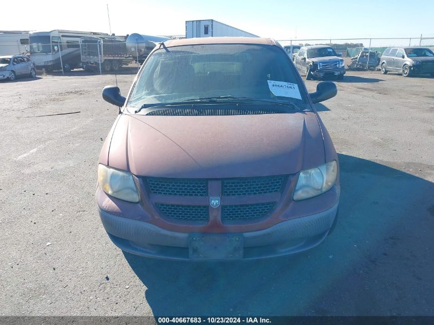 2001 Dodge Caravan Se VIN: 1B4GP25311B176308 Lot: 40667683