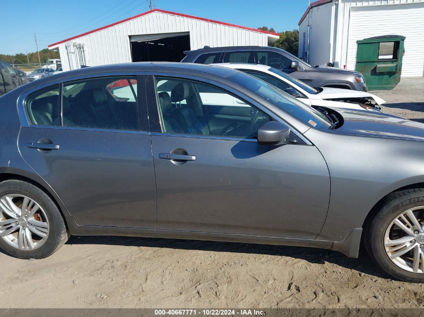 2013 Infiniti G37X VIN: JN1CV6AR5DM769383 Lot: 40667771