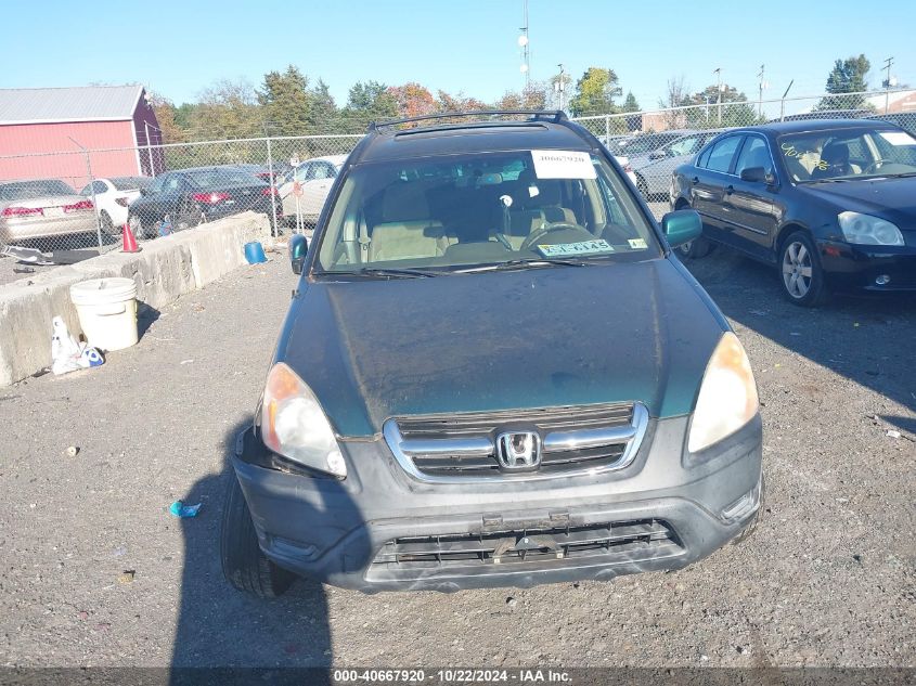 2002 Honda Cr-V Ex VIN: SHSRD78862U008406 Lot: 40667920