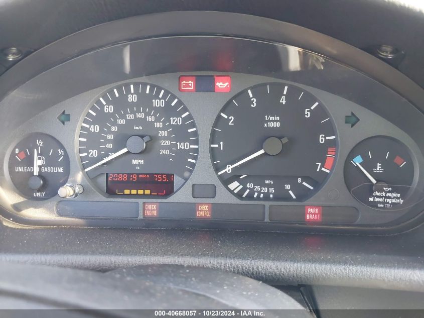 1998 BMW 328I VIN: WBACD4325WAV63728 Lot: 40668057