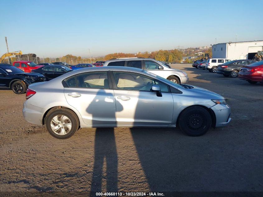 2013 Honda Civic Lx VIN: 2HGFB2F5XDH566947 Lot: 40668113