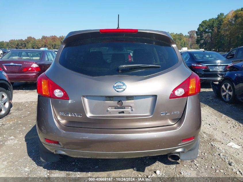 2009 Nissan Murano Sl VIN: JN8AZ18W09W108996 Lot: 40668167