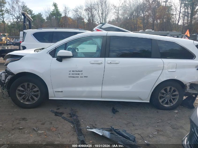 2021 Toyota Sienna Le VIN: 5TDKRKEC5MS009745 Lot: 40668425