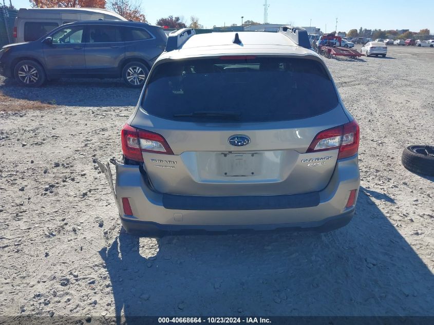 2016 Subaru Outback 2.5I Limited VIN: 4S4BSANC3G3287950 Lot: 40668664