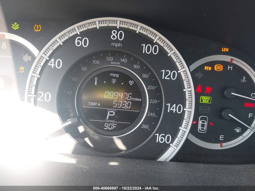 2013 HONDA ACCORD VIN: 1HGCR2F8XDA043855