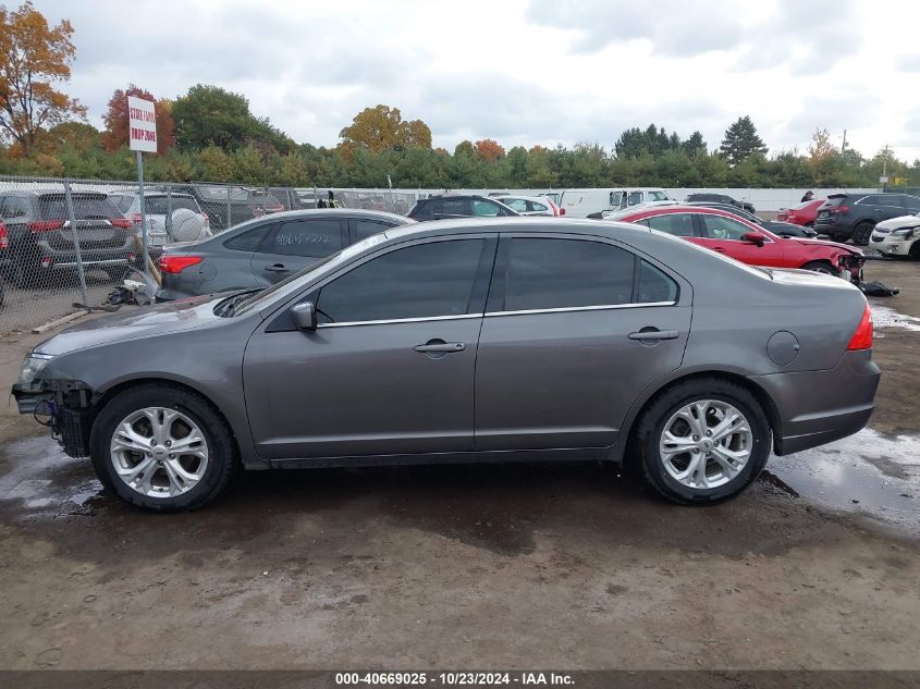 2012 Ford Fusion Se VIN: 3FAHP0HAXCR321663 Lot: 40669025