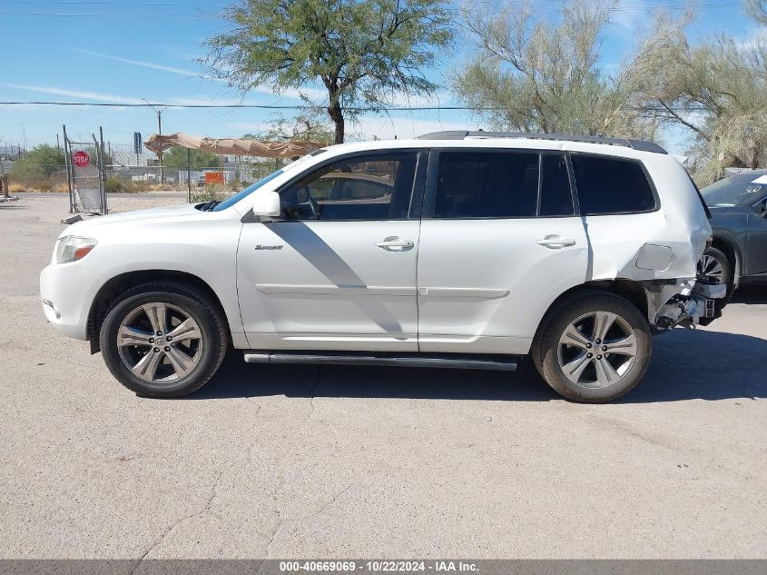 2009 Toyota Highlander Sport VIN: JTEDS43A092085572 Lot: 40669069