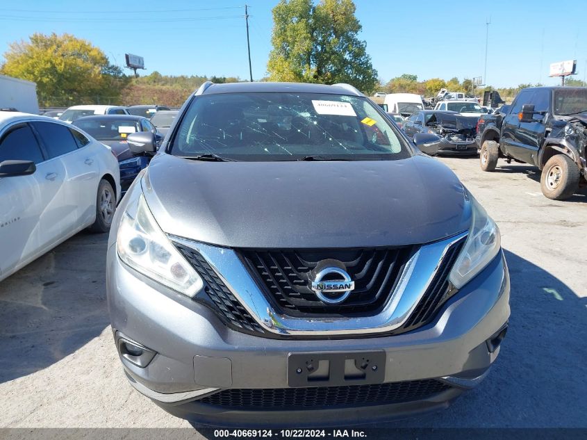 2015 Nissan Murano Sl VIN: 5N1AZ2MG3FN228286 Lot: 40669124