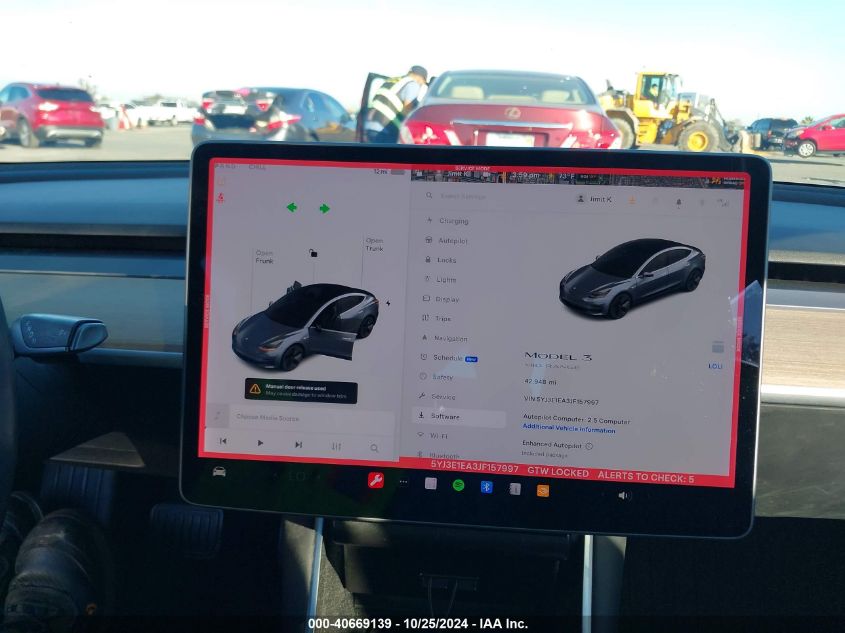 2018 TESLA MODEL 3 LONG RANGE/MID RANGE - 5YJ3E1EA3JF157997