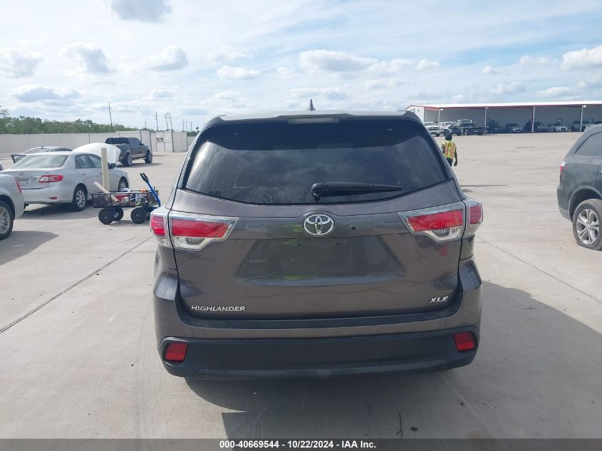 2015 Toyota Highlander Xle V6 VIN: 5TDKKRFH6FS070936 Lot: 40669544