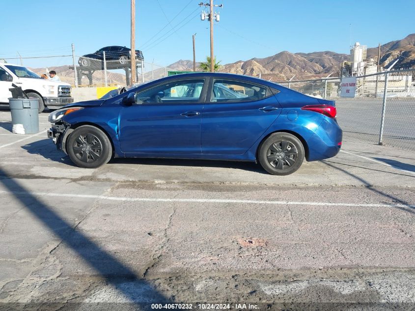 2016 Hyundai Elantra Se VIN: 5NPDH4AE0GH710430 Lot: 40670232