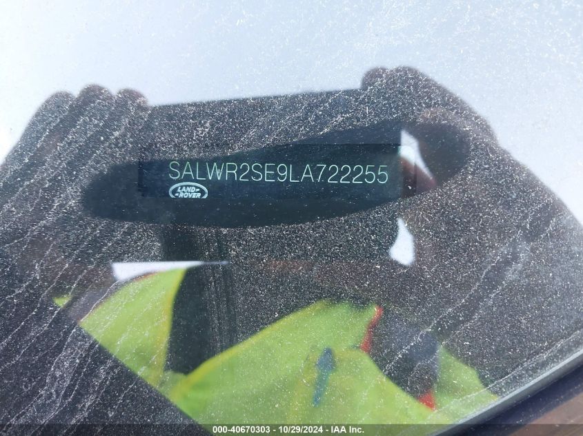 VIN SALWR2SE9LA722255 2020 LAND ROVER RANGE ROVER SPORT HSE DYNAMIC