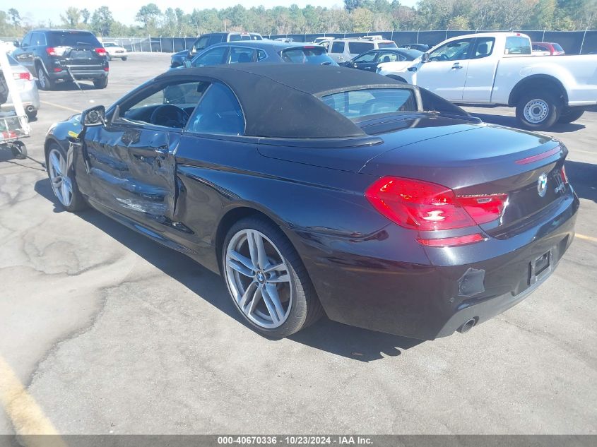 2015 BMW 640I VIN: WBALW7C57FD596024 Lot: 40670336