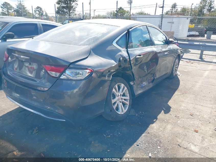 2015 Chrysler 200 Limited VIN: 1C3CCCABXFN751810 Lot: 40670400