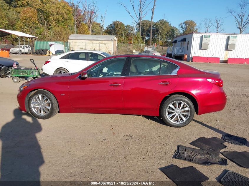 2016 Infiniti Q50 2.0T Base/2.0T Premium VIN: JN1CV7AP1GM200412 Lot: 40670521