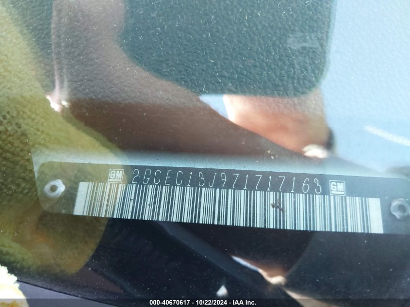 2007 Chevrolet Silverado 1500 Lt1 VIN: 2GCEC13J971717163 Lot: 40670617