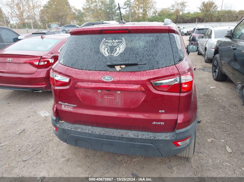 2020 Ford Ecosport Se VIN: MAJ6S3GLXLC368376 Lot: 40670867