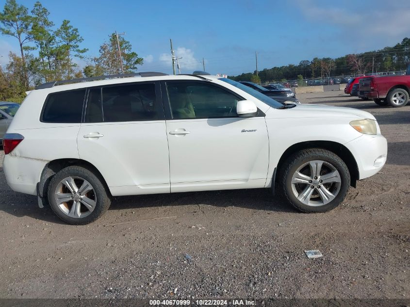 2009 Toyota Highlander Sport VIN: JTEES43A892110240 Lot: 40670999