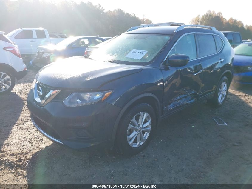 VIN KNMAT2MT0GP599138 2016 Nissan Rogue, SV no.2