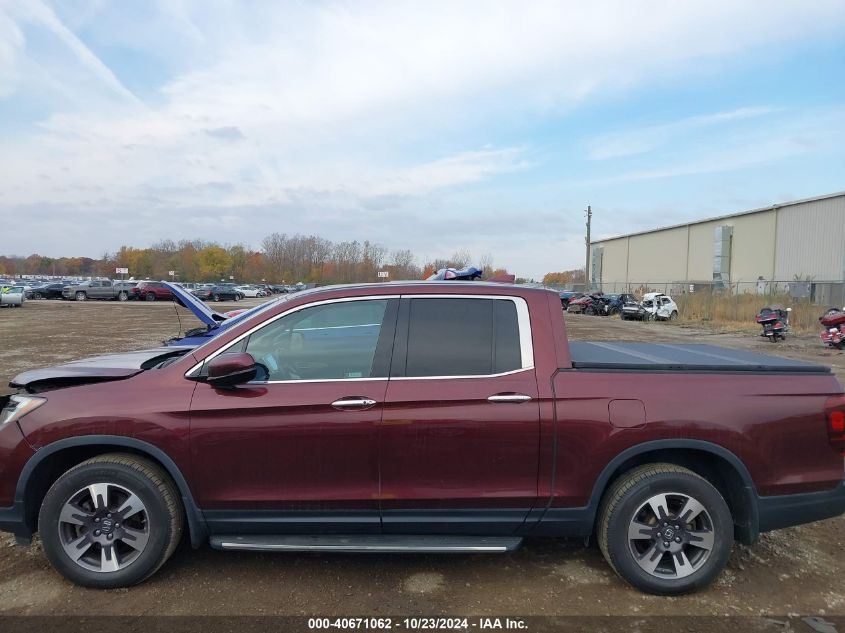 2019 HONDA RIDGELINE RTL-E - 5FPYK3F72KB026372