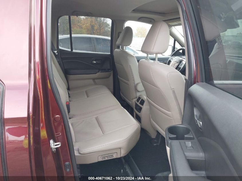 2019 HONDA RIDGELINE RTL-E - 5FPYK3F72KB026372