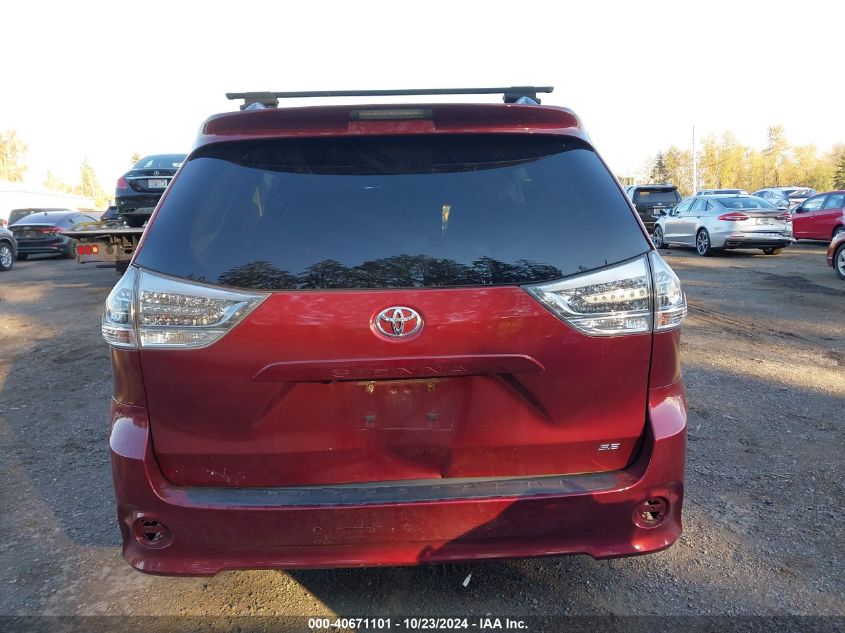 2015 Toyota Sienna Sport VIN: 5TDXK3DC2FS628842 Lot: 40671101