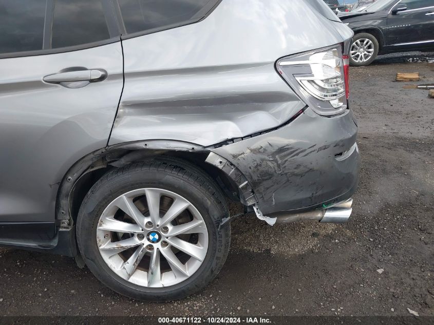 2017 BMW X3 xDrive28I VIN: 5UXWX9C56H0T07507 Lot: 40671122