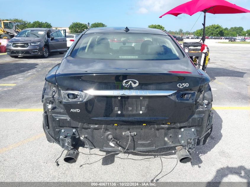 2020 Infiniti Q50 Luxe Awd VIN: JN1EV7AR4LM254288 Lot: 40671135