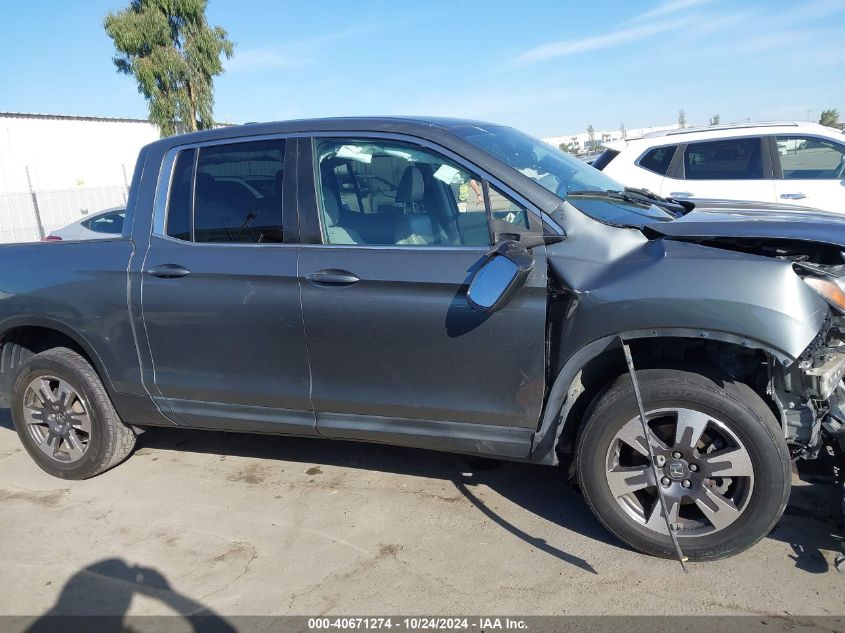 2017 Honda Ridgeline Rtl-T VIN: 5FPYK3F61HB033796 Lot: 40671274