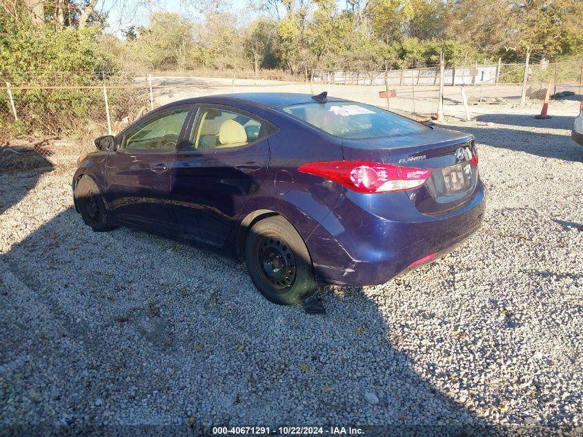 2013 Hyundai Elantra Gls VIN: 5NPDH4AE1DH191447 Lot: 40671291