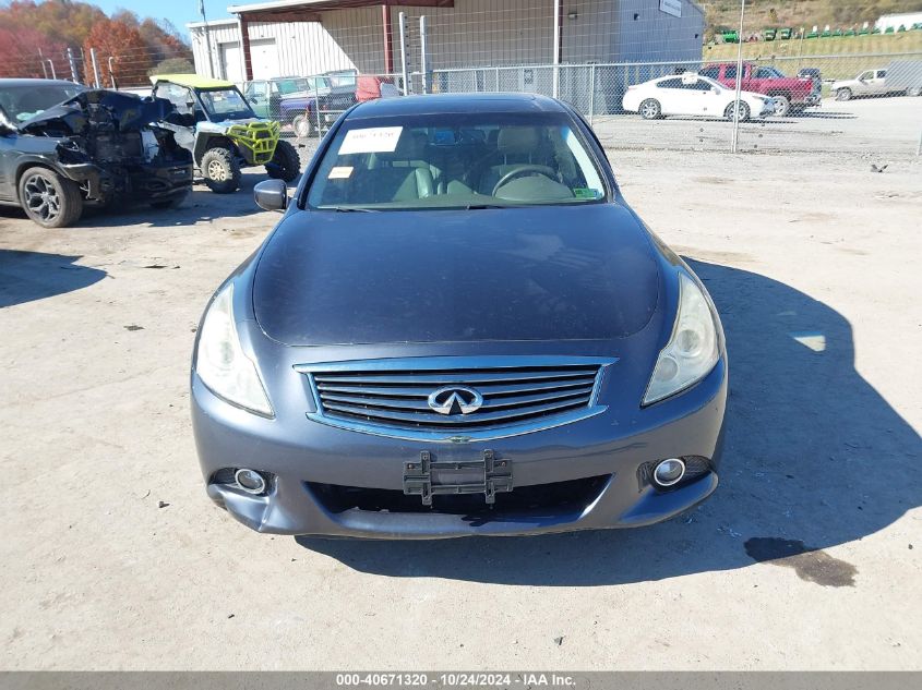 2011 Infiniti G25X VIN: JN1DV6ARXBM451986 Lot: 40671320