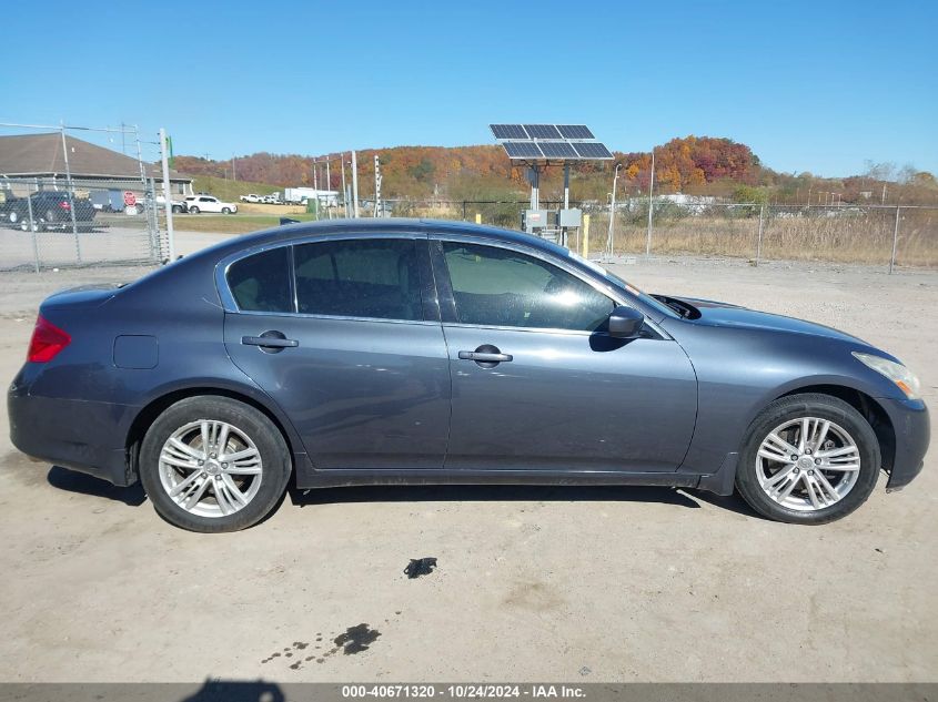 2011 Infiniti G25X VIN: JN1DV6ARXBM451986 Lot: 40671320