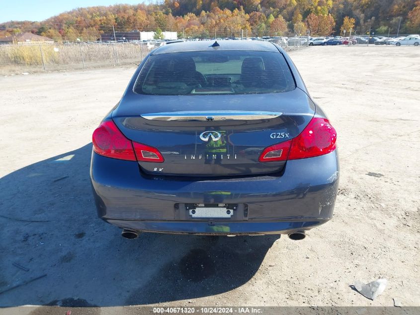 2011 Infiniti G25X VIN: JN1DV6ARXBM451986 Lot: 40671320