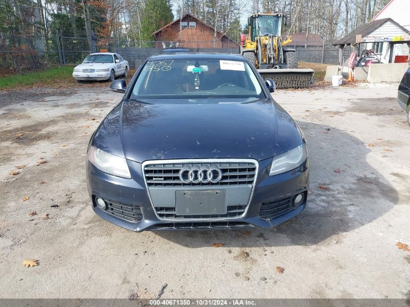 2009 Audi A4 2.0T Premium VIN: WAUSF78K09N021594 Lot: 40671350