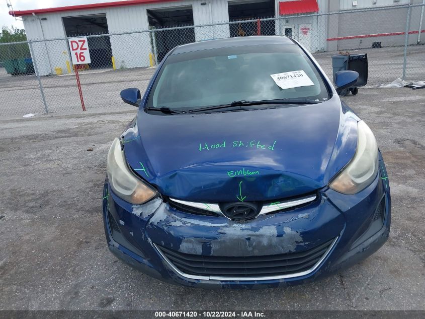 2016 Hyundai Elantra Se VIN: 5NPDH4AE6GH731511 Lot: 40671420