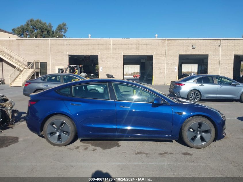 2022 Tesla Model 3 Long Range Dual Motor All-Wheel Drive VIN: 5YJ3E1EB8NF179086 Lot: 40671426